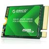 ORICO 256GB SSD 2230 M.2 NVMe, TLC 3D NAND, PCIe 3.0 con lettura di 2500 MB/s, Dissipatore di Calore in Rame, Compatibile con Steam Deck, Surface, Mini PC- D10-2230