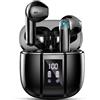 Renimer Cuffie Bluetooth 5.3 Wireless Stereo HiFi Con 4 HD Mic, 48 Ore Mini Auricolari Senza Fili IP7 Impermeabili, 3g Ultra Leggero In-Ear Con Cancellazione Rumore/LED/USB-C