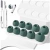 Inesore Replacement Ear Tips for AirPods Pro 3, 5 Size-Green | with Hole for Noise Reduction, Silicone Earplugs for AirPod Pro 3 with Cleaning Set & Portable Storage Box, 5 Pairs
