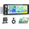 Rimoody DAB+/DAB Autoradio 1 Din con Wireless Carplay Android Auto Bluetooth 5.2 FM/AM Radio, 6.86 Pollici Touchscreen Radio con Mirror Link USB/EQ/Type C Controllo del Volante Telecamera Posteriore