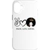 Cancro Queen Astrology Melanin Girl Blac Custodia per iPhone 16 Plus Pace Amore Cancro Regina Zodiaco Capelli Afro Compleanno