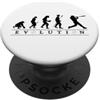 Evolution Sports Pro Designers Divertente Baseball Human Evolution Cool Baseball Player Design PopSockets PopGrip Adesivo
