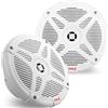 Pyle Casse Auto 16,5 Centimetri Altoparlanti Marine a Due Vie, Sistema Stereo IP-X4 Impermeabile 600 Watt, Design Compatto, Bianco