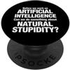 Programmer Tech Minimalist Satirical Detto sarcastico prima del lavoro Intelligenza artificiale PopSockets PopGrip Adesivo