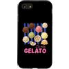 Cute Fun Italian Italy Summer Lover Vibe Custodia per iPhone SE (2020) / 7/8 La Vita Gelato Italiano Ice Cream Life Retro Vintage Life