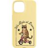 Dawn Rider Cats Custodia per iPhone 15 Tabby Cat Riding Triciclo Occhiali da sole We Ride Dawn