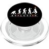 Evolution Sports Pro Designers Evoluzione del basket con il divertente uomo dell'evoluzione umana PopSockets PopGrip per MagSafe