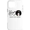 Cancro Queen Astrology Melanin Girl Blac Custodia per iPhone 16 Pro Max Pace Amore Cancro Regina Zodiaco Capelli Afro Compleanno