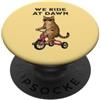 Dawn Rider Feline We Ride At Dawn Cat in occhiali da sole Triciclo Rider PopSockets PopGrip Adesivo