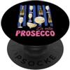 Cute Fun Italian Italy Summer Lover Vibe La Vita Prosecco Spumante Italiano Vita Retro Vintage PopSockets PopGrip Adesivo