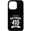 Vintage Area Code Pride Tees Custodia per iPhone 13 Pro 410 Baltimora Codice Area USA Città Distressed Authentic (Dark)