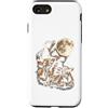 Funny Cow Farm Dairy Cattle Heifer Count Custodia per iPhone SE (2020) / 7/8 3 mucche che ululano luna divertente mucca meme mucca amante animale umorismo