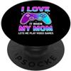 Gamer Tech For Gaming Enthusiast Sarcast Divertente dicendo amore quando mia madre lascia giocare ai videogiochi PopSockets PopGrip Adesivo