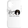 Cancro Queen Astrology Melanin Girl Blac Custodia per iPhone 16 Pace Amore Cancro Regina Zodiaco Capelli Afro Compleanno