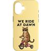 Dawn Rider Feline Custodia per iPhone 16 We Ride At Dawn Cat in occhiali da sole Triciclo Rider