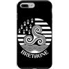 Brittany Celtic Culture Custodia per iPhone 7 Plus/8 Plus Simboli della Bretagna, Francia Breton Pride Triskel