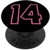 Leggende dello sport Squadra sportiva rosa nera numero n. 14 PopSockets PopGrip Adesivo