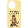 Dawn Rider Feline Custodia per iPhone 15 Pro We Ride At Dawn Cat in occhiali da sole Triciclo Rider