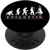Evolution Sports Pro Designers Evoluzione del basket con il divertente uomo dell'evoluzione umana PopSockets PopGrip Adesivo