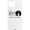 Cancro Queen Astrology Melanin Girl Blac Custodia per iPhone 15 Plus Pace Amore Cancro Regina Zodiaco Capelli Afro Compleanno