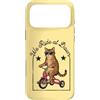 Dawn Rider Cats Custodia per iPhone 17 Pro Max Tabby Cat Riding Triciclo Occhiali da sole We Ride Dawn