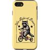 Night Rider Raccoon Custodia per iPhone SE (2020) / 7/8 Cool Raccoon Occhiali Da Sole Triciclo Noi Ride at Dawn