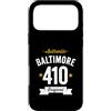 Vintage Area Code Pride Tees Custodia per iPhone 17 Pro Max 410 Baltimora Codice Area USA Città Distressed Authentic (Dark)