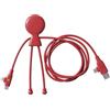 Xoopar Cavo Multi USB 3 in 1 - Cavo di Ricarica Rapida Lungo 1,20 m - Potenza 60W - Porte USB, USB-C e Lightning - Compatibile con tutti gli Smartphone - Mr Bio Long Fast Rosso
