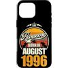FernwehFarben Studio Geburtstage Custodia per iPhone 16 Pro Max Grande da agosto 1996 30° compleanno frase 30 anni