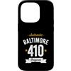Vintage Area Code Pride Tees Custodia per iPhone 14 Pro 410 Baltimora Codice Area USA Città Distressed Authentic (Dark)