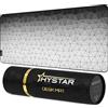 Hystar Tappetino per mouse da gioco esteso | XXL 91,4 x 40,6 cm | Spessore 5 mm, superficie impermeabile, tessuto in poliestere liscio e base in gomma naturale | Poly White