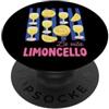 Cute Fun Italian Italy Summer Lover Vibe La Vita Limoncello Cocktail Italiani Bevande Retro Vintage PopSockets PopGrip Adesivo