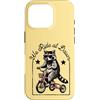 Night Rider Raccoon Custodia per iPhone 16 Pro Cool Raccoon Occhiali Da Sole Triciclo Noi Ride at Dawn