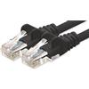 1aTTack.de 5m Cavo di Rete nero - 1x - Cat.6 Ethernet Gigabit Lan RJ45 10 100 1000 Mbit s - Cavo Patch UTP compatibile con Cat.5 Cat.5e Cat.7 Cat.8 - nero - 1x - 5m