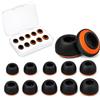 BillyBath 5 Paia Nero Schiuma Memoria Gommini per AirPods Pro 3, Antiscivolo Ricambio Cuscinetti con Custodia, Isolamento Rumore & Vestibilità Comoda per Corsa, Palestra, Pendolari (XS/S/M/L/XL)