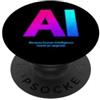 Tech Lover Programmer Minimalist Humor AI sarcastica che dice perché l'intelligenza umana ha bisogno di un aggiornamento PopSockets PopGrip Adesivo