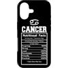 Cancer Zodiac Funny Nutritional Facts As Custodia per iPhone 17 Cancro Segno Zodiacale Astrologia Zodiaco