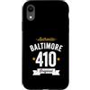 Vintage Area Code Pride Tees Custodia per iPhone XR 410 Baltimora Codice Area USA Città Distressed Authentic (Dark)