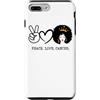 Cancro Queen Astrology Melanin Girl Blac Custodia per iPhone 7 Plus/8 Plus Pace Amore Cancro Regina Zodiaco Capelli Afro Compleanno