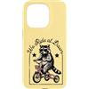 Night Rider Raccoon Custodia per iPhone 15 Pro Cool Raccoon Occhiali Da Sole Triciclo Noi Ride at Dawn