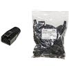 Link LKPL8N8 Confezione 100 COPRICONNETTORI 8MM per Plug RJ45 8 Poli Cavo Cat 5E-6-7 Nero