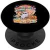 Spooky Summer Vibes Summerween - Zucca da spiaggia con fantasma PopSockets PopGrip Adesivo