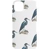 Mint Violet Designs Custodia per iPhone 14 Plus Design estetico blu bianco a tema uccelli costieri