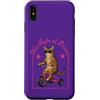 Dawn Rider Cats Custodia per iPhone XS Max Tabby Cat Riding Triciclo Occhiali da sole We Ride Dawn