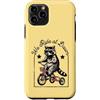 Night Rider Raccoon Custodia per iPhone 11 Pro Cool Raccoon Occhiali Da Sole Triciclo Noi Ride at Dawn