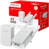 MERCUSYS MP310 KIT Powerline Kit Homeplug AV2 Fino a 600Mbps e Wi-Fi 300Mbps, Porta Fast Ethernet LAN, Plug and Play, Compatibile con Tutti i Router, Tecnologia Powerline Elevata