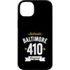 Vintage Area Code Pride Tees Custodia per iPhone 14 Plus 410 Baltimora Codice Area USA Città Distressed Authentic (Dark)