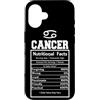 Cancer Zodiac Funny Nutritional Facts As Custodia per iPhone 16 Cancro Segno Zodiacale Astrologia Zodiaco
