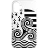 Brittany Celtic Culture Custodia per iPhone 16 Plus Simboli bretoni Triskele ed Ermellino