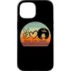 Cancer Astrology Melanin Girl Black Wome Custodia per iPhone 15 Pace Amore Cancro Regina Zodiaco Capelli Afro Compleanno
